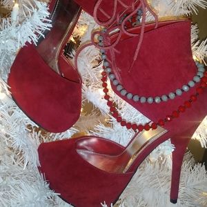 Top Moda Red Heels ONLY 2 LEFT